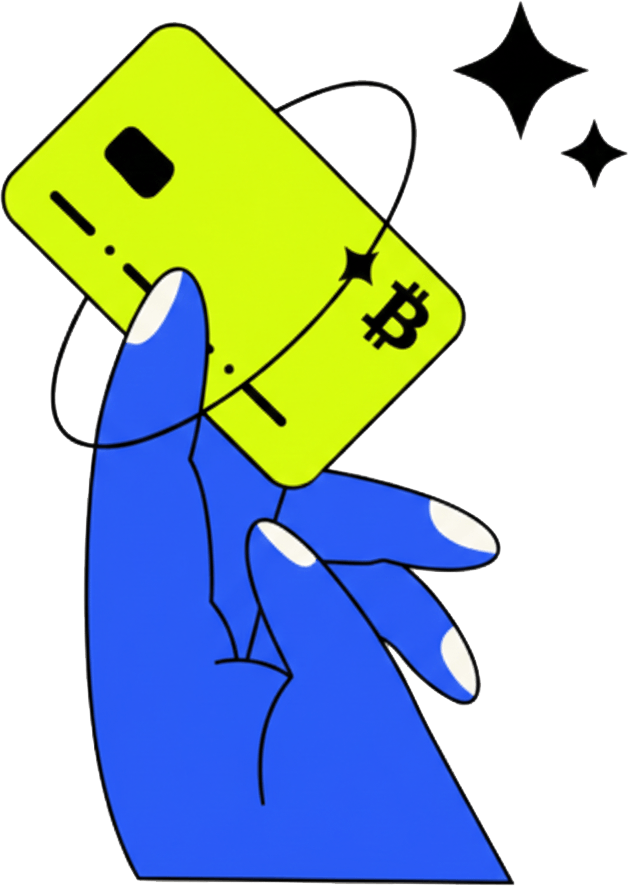 Customer pays in crypto.